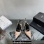 Saint Laurent Heel patent leather slingback pumps Beige with Buckle 2024