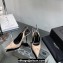 Saint Laurent Heel patent leather slingback pumps Beige with Buckle 2024