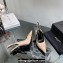Saint Laurent Heel patent leather slingback pumps Beige with Buckle 2024