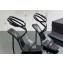 Saint Laurent Heel 8.5cm/11.5cm Gippy Satine Crystal Embellished Sandals Black 2024
