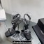 Saint Laurent Heel 8.5cm/11.5cm Gippy Satine Crystal Embellished Sandals Black 2024