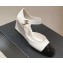 Chanel Lambskin & Patent Calfskin Wedge Mary Janes G45422 White/Black 2024
