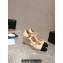 Chanel Lambskin & Patent Calfskin Wedge Mary Janes G45422 Beige/Black 2024