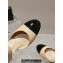 Chanel Lambskin & Patent Calfskin Wedge Mary Janes G45422 Beige/Black 2024