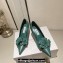 Jimmy Choo Heel 6.5cm Rosalia Flowers 65 Rose Nappa Leather Pumps Green 2024