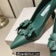 Jimmy Choo Heel 6.5cm Rosalia Flowers 65 Rose Nappa Leather Pumps Green 2024