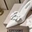 Jimmy Choo Heel 6.5cm Rosalia Flowers 65 Rose Nappa Leather Pumps White 2024