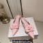 Jimmy Choo Heel 4.5cm Amita Flowers 45 Rose Nappa Leather Sling Back Pumps Pink 2024