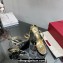 Valentino Heel 9cm Roserouche Sandals 1959 In Calfskin Patent Metallic Gold 2024