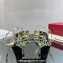 Valentino Heel 9cm Roserouche Sandals 1959 In Calfskin Patent Metallic Gold 2024