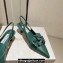 Jimmy Choo Heel 4.5cm Amita Flowers 45 Rose Nappa Leather Sling Back Pumps Green 2024
