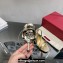 Valentino Heel 9cm Roserouche Sandals 1959 In Calfskin Patent Metallic Gold 2024