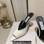 Jimmy Choo Heel 10cm Maryanne Mule 100 Satin Pointed-Toe Mules White 2024