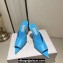 Jimmy Choo Heel 10cm Maryanne Mule 100 Calf Leather Pointed-Toe Mules Blue 2024