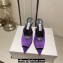 Jimmy Choo Heel 10cm Maryanne Mule 100 Satin Pointed-Toe Mules Purple 2024