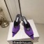 Jimmy Choo Heel 10cm Maryanne Mule 100 Satin Pointed-Toe Mules Purple 2024