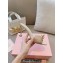 Miu Miu Heel 8.5cm Satin Slide sandals with artificial crystals 5XX630 Pink Gold 2024