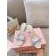 Miu Miu Heel 8.5cm Satin Slide sandals with artificial crystals 5XX630 Silver 2024
