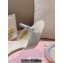 Miu Miu Heel 8.5cm Satin Slide sandals with artificial crystals 5XX630 Silver 2024