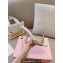 Miu Miu Heel 8.5cm Satin Slide sandals with artificial crystals 5XX630 Gold 2024