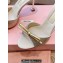 Miu Miu Heel 8.5cm Satin Slide sandals with artificial crystals 5XX630 Gold 2024