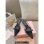 Miu Miu Heel 5.5cm Satin slingback pumps with artificial crystals 5I053E Black 2024