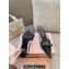 Miu Miu Heel 5.5cm Satin slingback pumps with artificial crystals 5I053E Black 2024