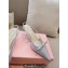 Miu Miu Heel 5.5cm Satin slingback pumps with artificial crystals 5I053E Silver 2024