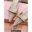 Miu Miu Heel 5.5cm Satin slingback pumps with artificial crystals 5I053E Pink Gold 2024