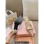 Miu Miu Heel 10.5cm Satin slingback pumps with artificial crystals 5I053E Pink Gold 2024