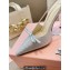 Miu Miu Heel 10.5cm Satin slingback pumps with artificial crystals 5I053E Silver 2024