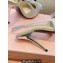 Miu Miu Heel 10.5cm Satin slingback pumps with artificial crystals 5I053E Silver 2024