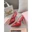 Miu Miu Heel 10.5cm Patent leather slingbacks with buckles 5I013E Red 2024
