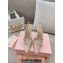 Miu Miu Heel 10.5cm Patent leather slingbacks with buckles 5I013E Beige 2024