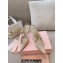 Miu Miu Heel 10.5cm Patent leather slingbacks with buckles 5I013E Beige 2024