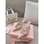 Miu Miu Heel 10.5cm Patent leather slingbacks with buckles 5I013E Beige 2024