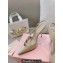 Miu Miu Heel 10.5cm Patent leather slingbacks with buckles 5I013E Beige 2024