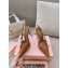 Miu Miu Heel 10.5cm Patent leather slingbacks with buckles 5I013E Brown 2024