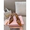 Miu Miu Heel 10.5cm Patent leather slingbacks with buckles 5I013E Brown 2024