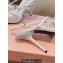 Miu Miu Heel 10.5cm Patent leather slingbacks with buckles 5I013E White 2024