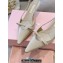 Miu Miu Heel 5.5cm Patent leather slingbacks with bow Beige 2024