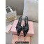 Miu Miu Heel 5.5cm Patent leather slingbacks with bow Black 2024