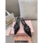 Miu Miu Heel 5.5cm Patent leather slingbacks with bow Black 2024