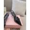 Miu Miu Heel 5.5cm Patent leather slingbacks with bow Black 2024