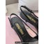 Miu Miu Heel 5.5cm Patent leather slingbacks with bow Black 2024