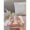 Miu Miu Heel 10.5cm Patent leather slingbacks with bow Beige 2024
