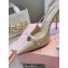 Miu Miu Heel 10.5cm Patent leather slingbacks with bow Beige 2024