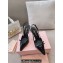 Miu Miu Heel 10.5cm Patent leather slingbacks with bow Black 2024