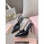 Miu Miu Heel 10.5cm Patent leather slingbacks with bow Black 2024