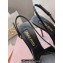 Miu Miu Heel 10.5cm Patent leather slingbacks with bow Black 2024